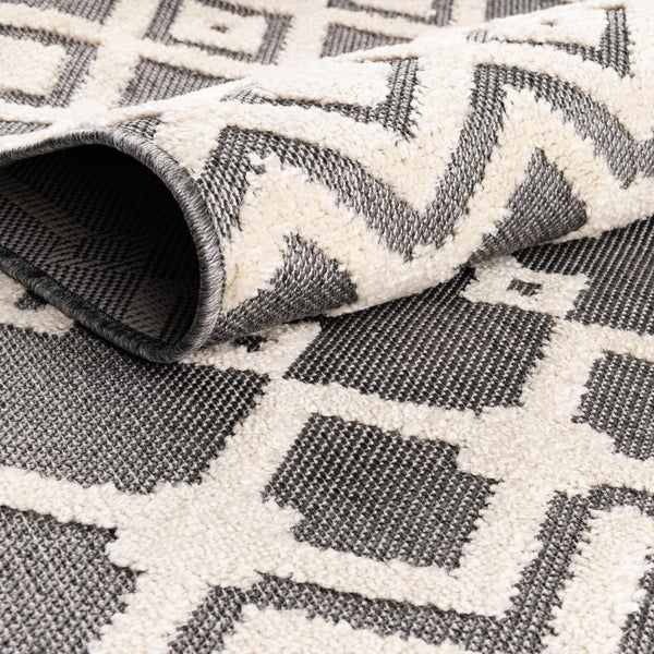 Sierra Sands Collection Area Rug -  Mesa Square Charcoal  lifestyle 70