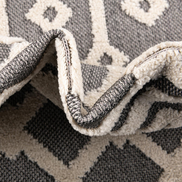 Sierra Sands Collection Area Rug -  Mesa Square Charcoal  lifestyle 88
