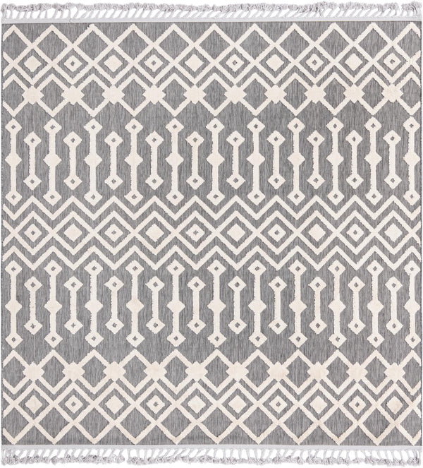 Sierra Sands Collection Area Rug -  Mesa Square Charcoal  lifestyle 34