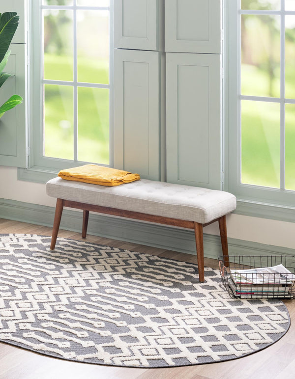 Sierra Sands Collection Area Rug -  Mesa Oval Charcoal  lifestyle 53
