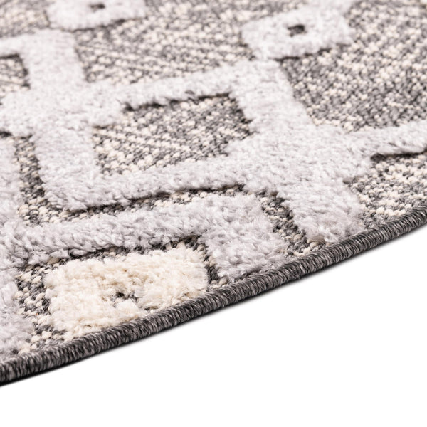 Sierra Sands Collection Area Rug -  Mesa Round Gray  lifestyle 73