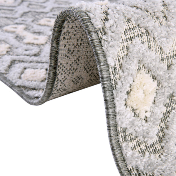 Sierra Sands Collection Area Rug -  Mesa Round Gray  lifestyle 100
