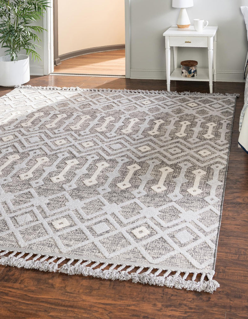 Sierra Sands Collection Area Rug -  Mesa Square Gray  lifestyle 38
