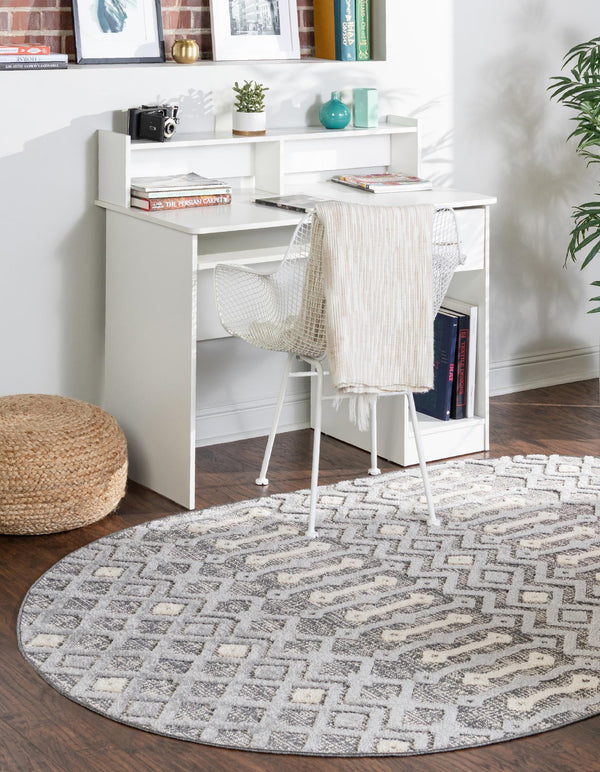 Sierra Sands Collection Area Rug -  Mesa Oval Gray  lifestyle 67