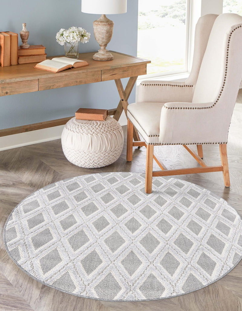 Sierra Sands Collection Area Rug -  Sonora Round Charcoal  lifestyle 30