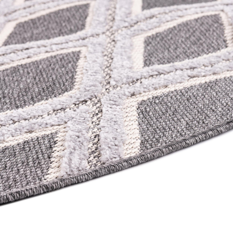 Sierra Sands Collection Area Rug -  Sonora Round Charcoal  lifestyle 58