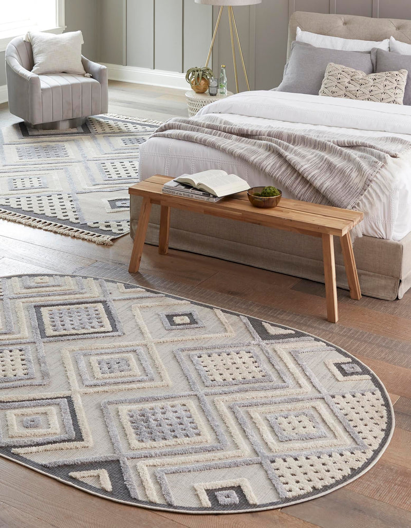 Sierra Sands Collection Area Rug -  Kalahari Oval Sandy Beige  lifestyle 25