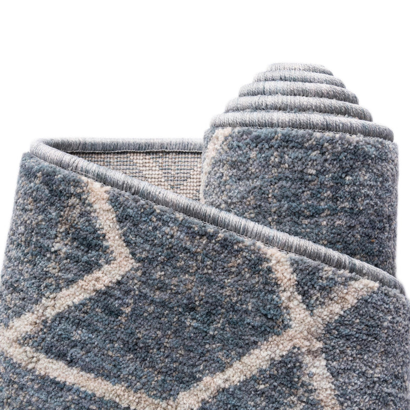 Geo Garden Lattice Collection Area Rug - Savannah Rectangle Harbor Blue  lifestyle 70