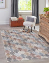 Geo Garden Lattice Collection Area Rug -  Casablanca Rectangle Multi  lifestyle 4