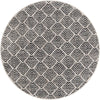 Geo Garden Lattice Collection Area Rug -  Casablanca Round Charcoal Ivory  lifestyle 43