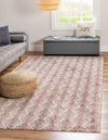 Geo Garden Lattice Collection Area Rug -  Casablanca Rectangle Dusty Rose  lifestyle 3