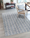 Geo Garden Lattice Collection Area Rug -  Casablanca Rectangle Harbor Blue  lifestyle 7