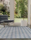 Geo Garden Lattice Collection Area Rug -  Casablanca Rectangle Harbor Blue  lifestyle 31