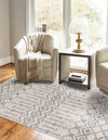 Geo Garden Lattice Collection Area Rug -  Andalusia Rectangle Ivory  lifestyle 46