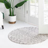 Geo Garden Lattice Collection Area Rug -  Andalusia Round Ivory  lifestyle 93