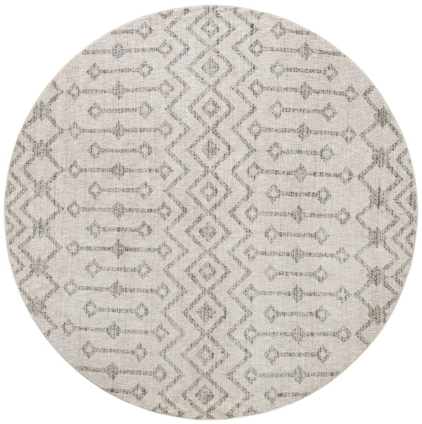 Geo Garden Lattice Collection Area Rug -  Andalusia Round Ivory  lifestyle 45