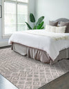 Geo Garden Lattice Collection Area Rug -  Andalusia Rectangle Gray  lifestyle 12