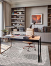 Geo Garden Lattice Collection Area Rug -  Andalusia Rectangle Gray  lifestyle 17