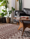 Geo Garden Lattice Collection Area Rug -  Andalusia Rectangle Dusty Rose  lifestyle 22