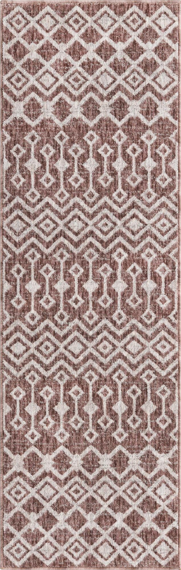 Geo Garden Lattice Collection Area Rug -  Andalusia Runner Dusty Rose  lifestyle 44