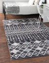 Geo Garden Lattice Collection Area Rug -  Andalusia Rectangle Charcoal Gray  lifestyle 3