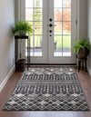 Geo Garden Lattice Collection Area Rug -  Andalusia Rectangle Charcoal Gray  lifestyle 15
