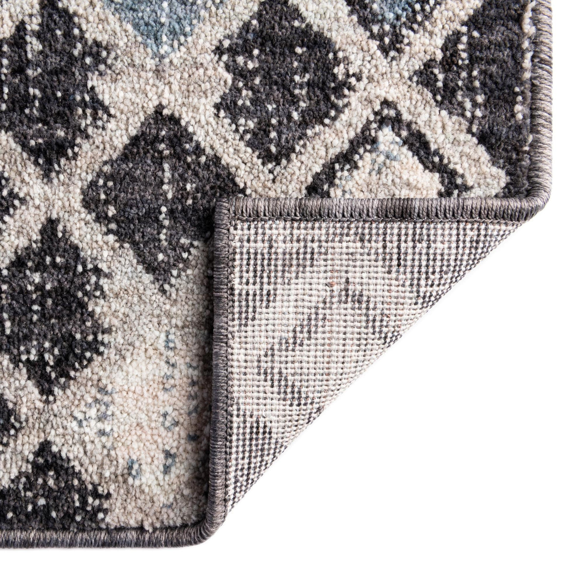 Geo Garden Lattice Collection Area Rug -  Andalusia Rectangle Charcoal Gray  lifestyle 31
