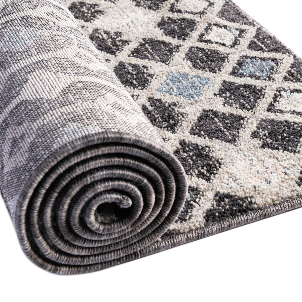 Geo Garden Lattice Collection Area Rug -  Andalusia Rectangle Charcoal Gray  lifestyle 37