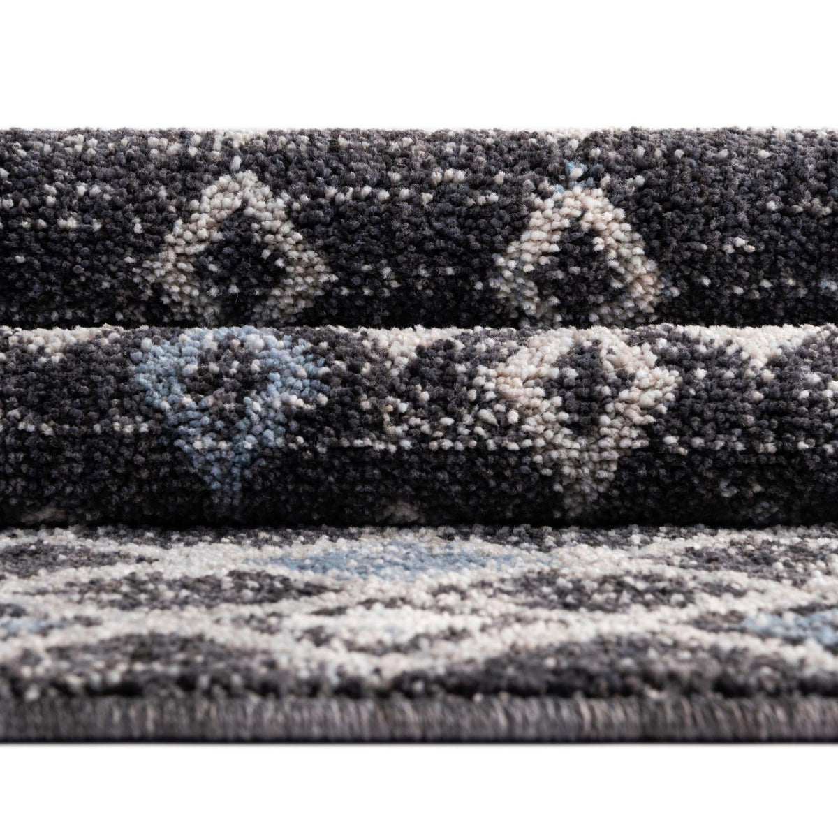 Geo Garden Lattice Collection Area Rug -  Andalusia Rectangle Charcoal Gray  lifestyle 41