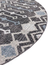 Geo Garden Lattice Collection Area Rug -  Andalusia Round Charcoal Gray  lifestyle 164
