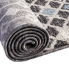 Geo Garden Lattice Collection Area Rug -  Andalusia Round Charcoal Gray  lifestyle 173