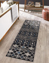 Geo Garden Lattice Collection Area Rug -  Andalusia Runner Charcoal Gray  lifestyle 107