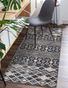 Geo Garden Lattice Collection Area Rug -  Andalusia Runner Charcoal Gray  lifestyle 123