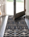 Geo Garden Lattice Collection Area Rug -  Andalusia Runner Charcoal Gray  lifestyle 133