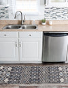 Geo Garden Lattice Collection Area Rug -  Andalusia Runner Charcoal Gray  lifestyle 138