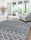 Geo Garden Lattice Collection Area Rug -  Andalusia Rectangle Harbor Blue  lifestyle 8