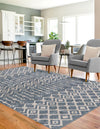 Geo Garden Lattice Collection Area Rug -  Andalusia Rectangle Harbor Blue  lifestyle 38