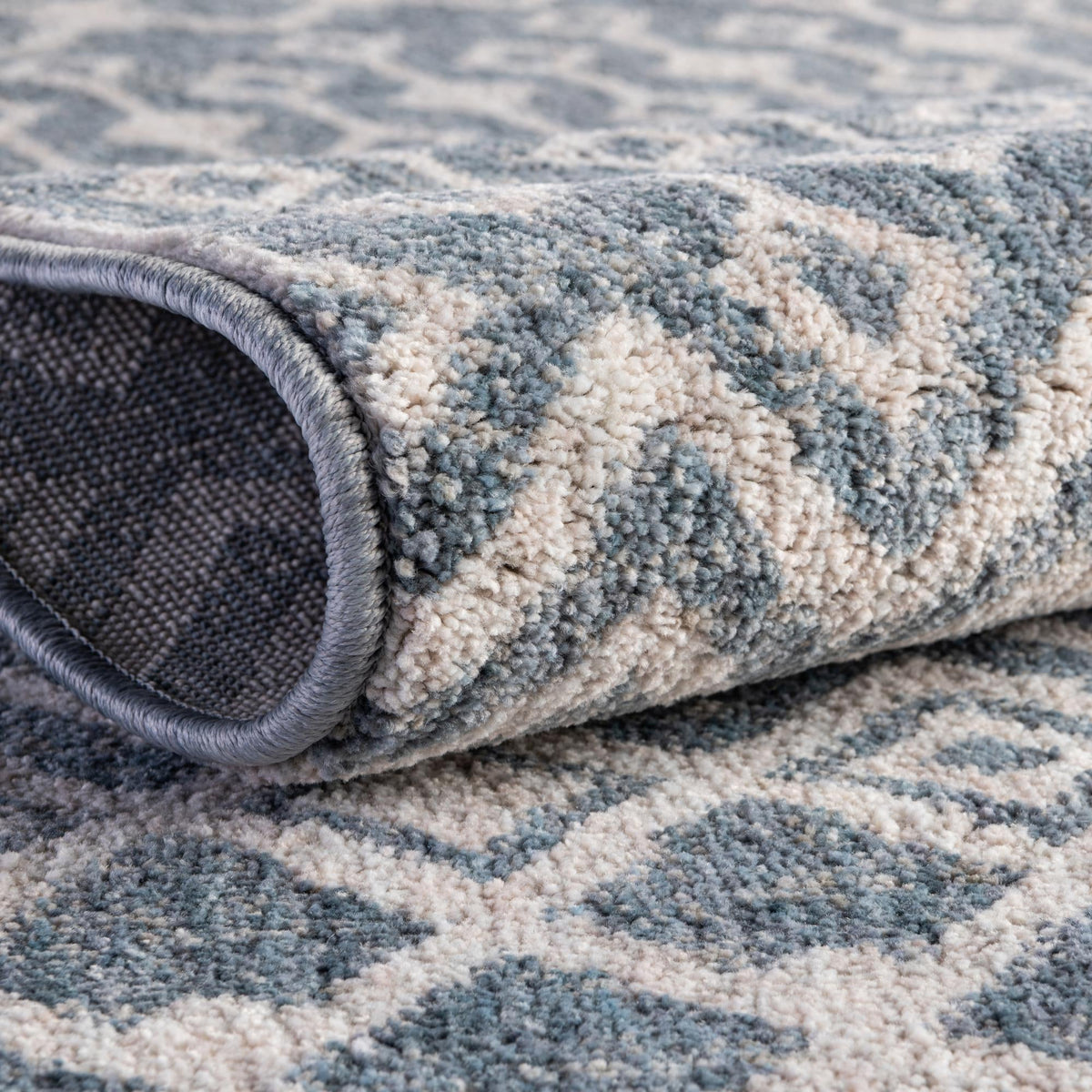Geo Garden Lattice Collection Area Rug -  Andalusia Rectangle Harbor Blue  lifestyle 61