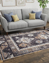 Desert Modern Eco Rug Series Collection Area Rug -  Mojave Rectangle Charcoal Gray  lifestyle 18