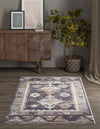 Desert Modern Eco Rug Series Collection Area Rug -  Mojave Rectangle Charcoal Gray  lifestyle 21