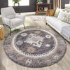 Desert Modern Eco Rug Series Collection Area Rug -  Mojave Round Charcoal Gray  lifestyle 61