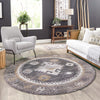 Desert Modern Eco Rug Series Collection Area Rug -  Mojave Round Charcoal Gray  lifestyle 65
