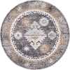 Desert Modern Eco Rug Series Collection Area Rug -  Mojave Round Charcoal Gray  lifestyle 37