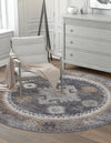 Desert Modern Eco Rug Series Collection Area Rug -  Mojave Round Charcoal Gray  lifestyle 56
