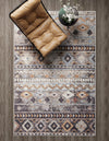 Desert Modern Eco Rug Series Collection Area Rug -  Sonora Rectangle Khaki Gray  lifestyle 8