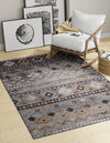 Desert Modern Eco Rug Series Collection Area Rug -  Sonora Rectangle Khaki Gray  lifestyle 12