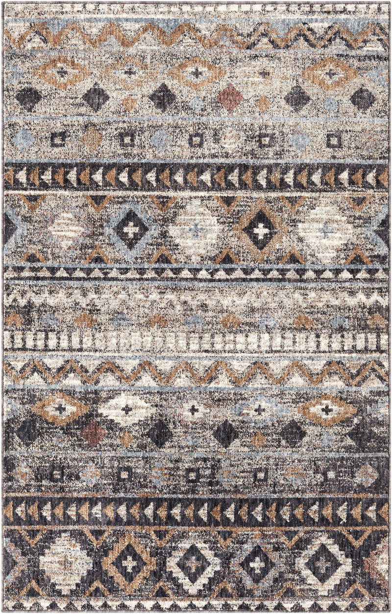 Desert Modern Eco Rug Series Collection Area Rug -  Sonora Rectangle Khaki Gray  lifestyle 3