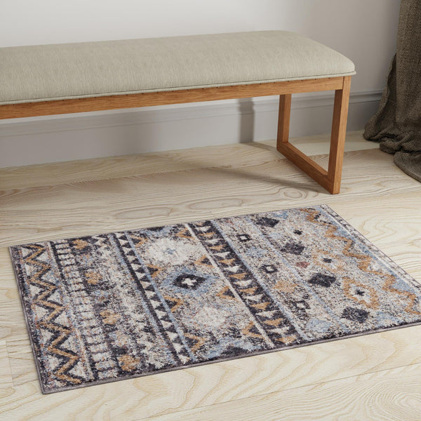 Desert Modern Eco Rug Series Collection Area Rug -  Sonora Rectangle Khaki Gray  lifestyle 19