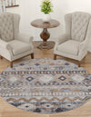 Desert Modern Eco Rug Series Collection Area Rug -  Sonora Round Khaki Gray  lifestyle 43