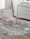 Desert Modern Eco Rug Series Collection Area Rug -  Sonora Round Khaki Gray  lifestyle 45